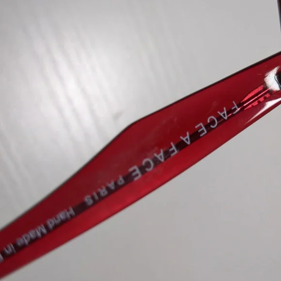 Face A Face Red Cat Eyeglasses Made in France - Picture 4 of 6